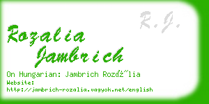 rozalia jambrich business card